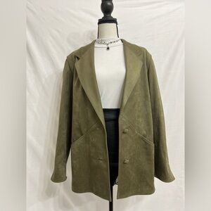 blazer suede style,color Olive